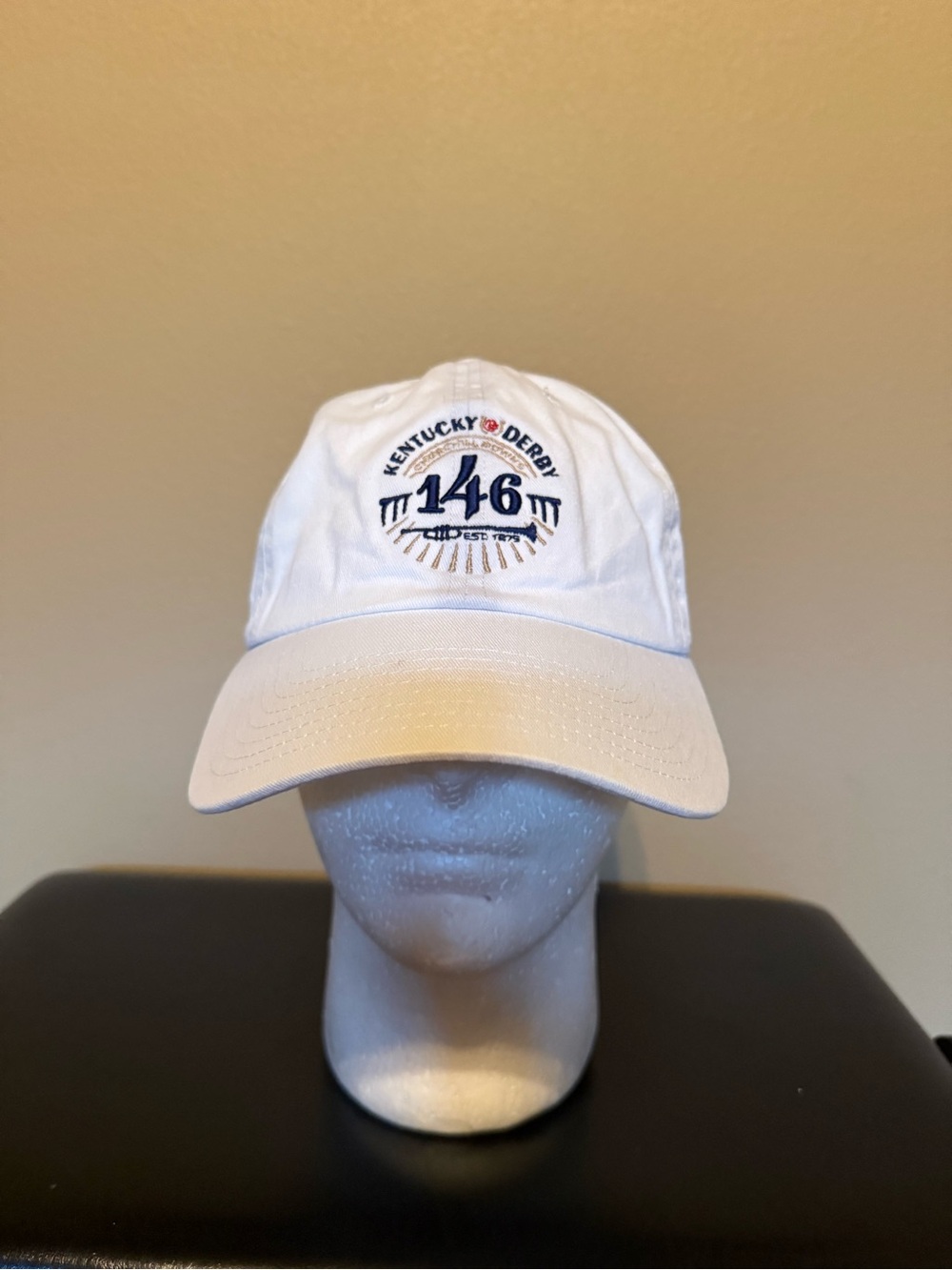 Kentucky Derby 146 White Embroidered Baseball Cap